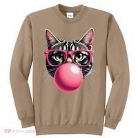 Cute Cat Blowing Bubble Gum Sweatshirt thumb 0