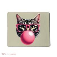 Cute Cat Blowing Bubble Gum Mousepad thumb 0