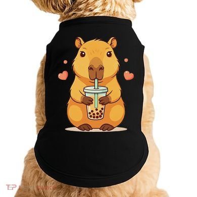 Cute Capybara Boba Tea Bubble Rodent Doggie Tank