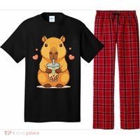 Cute Capybara Boba Tea Bubble Rodent Pajama Set thumb 0