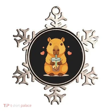Cute Capybara Boba Tea Bubble Rodent Ornament