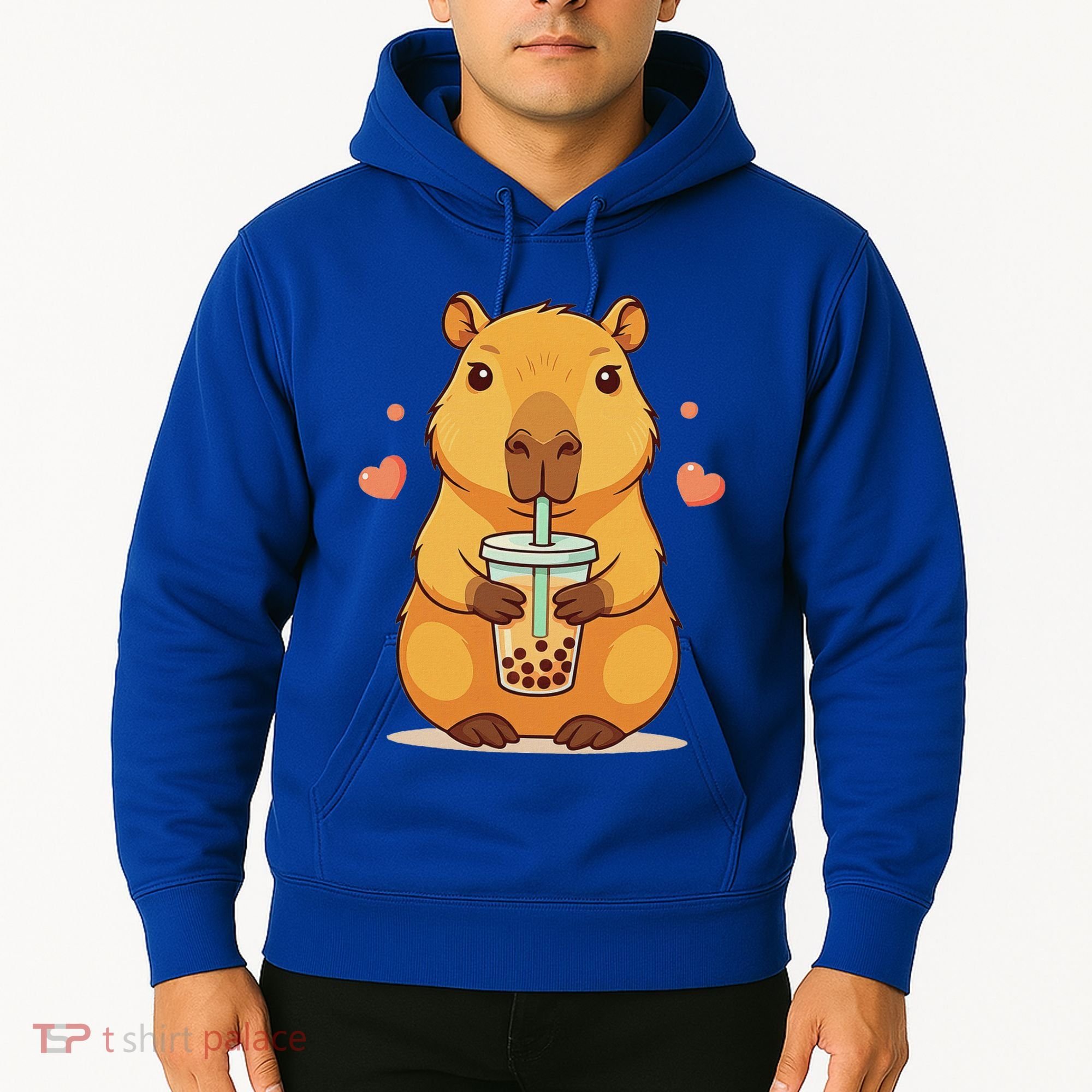 Cute Capybara Boba Tea Bubble Rodent Hoodie