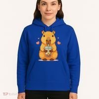 Cute Capybara Boba Tea Bubble Rodent Hoodie thumb 5