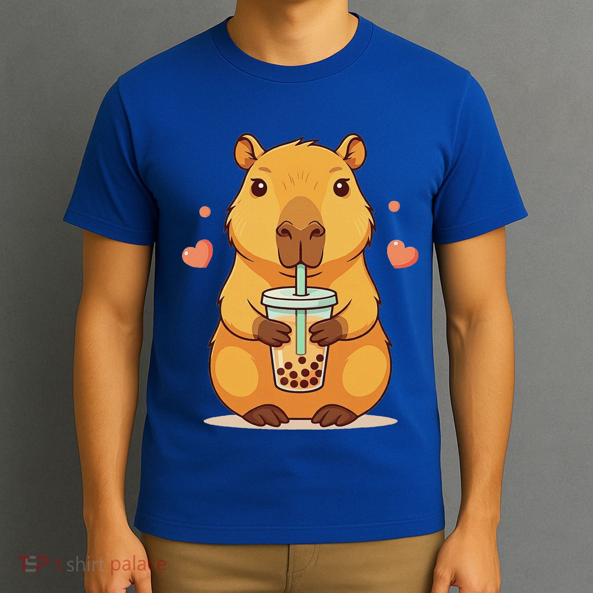 Cute Capybara Boba Tea Bubble Rodent T-Shirt