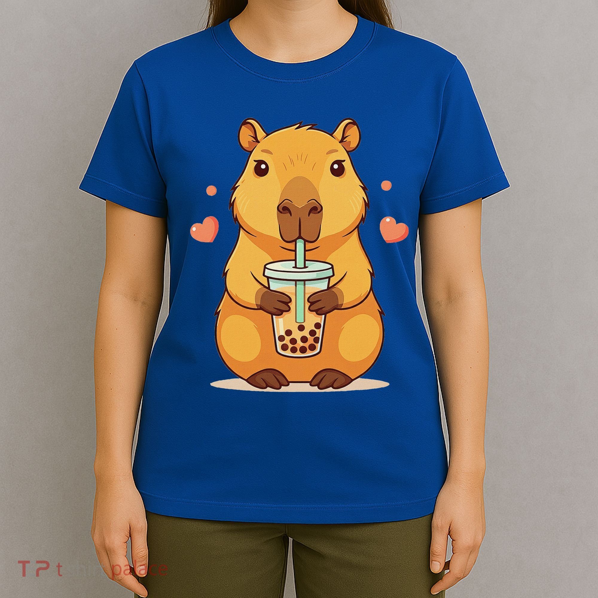 Cute Capybara Boba Tea Bubble Rodent T-Shirt