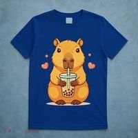Cute Capybara Boba Tea Bubble Rodent T-Shirt thumb 5