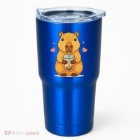 Cute Capybara Boba Tea Bubble Rodent Tumbler thumb 0