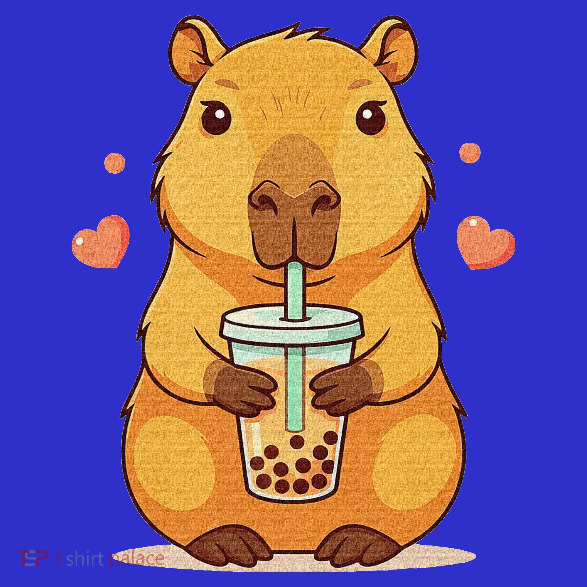 Cute Capybara Boba Tea Bubble Rodent Toddler Hoodie