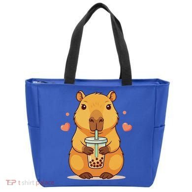 Cute Capybara Boba Tea Bubble Rodent Tote Bag