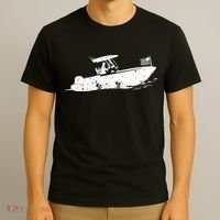 Center Console Boat, American Flag, Motorboat, Fishing Boat T-Shirt thumb 3