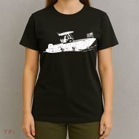 Center Console Boat, American Flag, Motorboat, Fishing Boat T-Shirt thumb 4