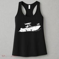 Center Console Boat, American Flag, Motorboat, Fishing Boat Women's Tank Top thumb 3