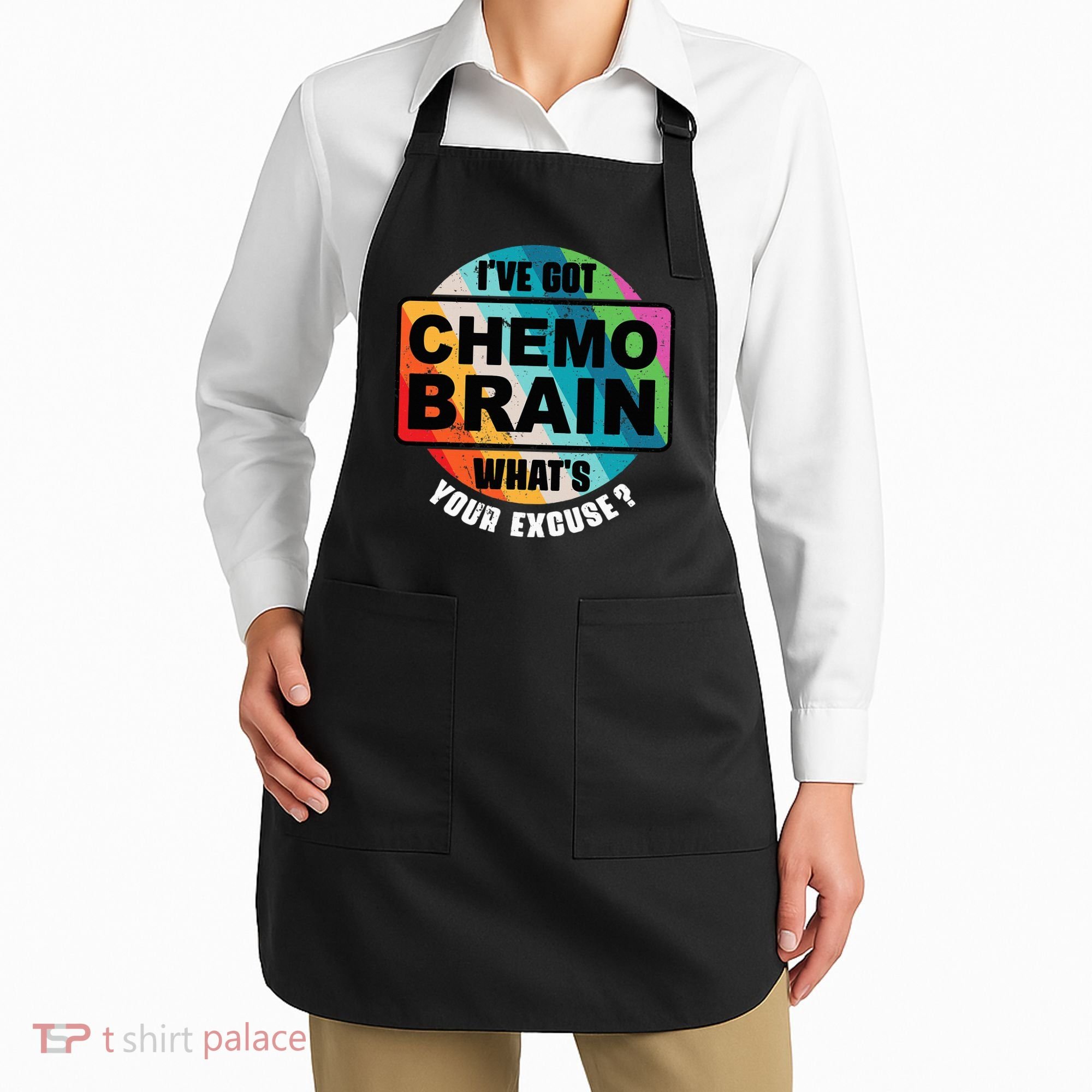 Cancer Chemo Brain Retro Awareness Apron