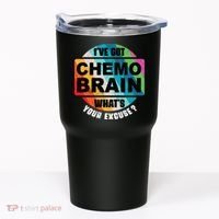 Cancer Chemo Brain Retro Awareness Tumbler thumb 0
