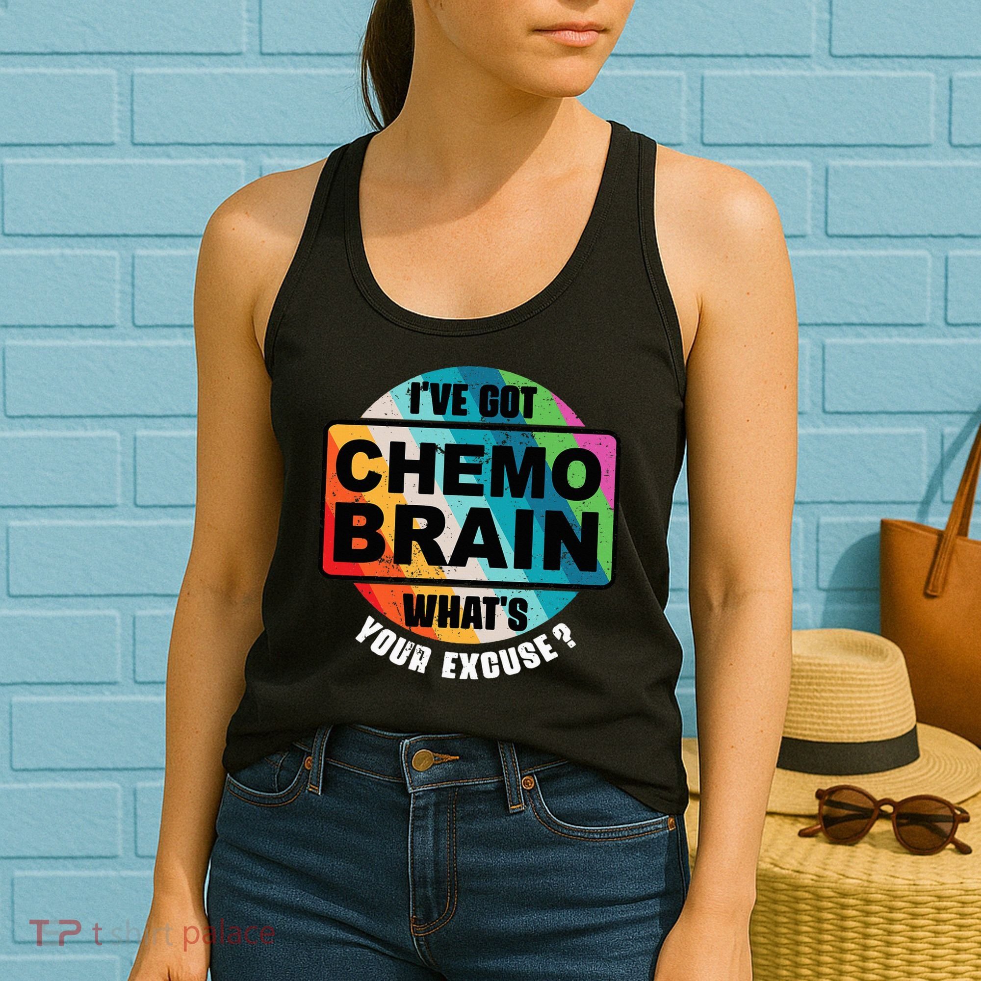 Cancer Chemo Brain Retro Awareness Women's Tank Top