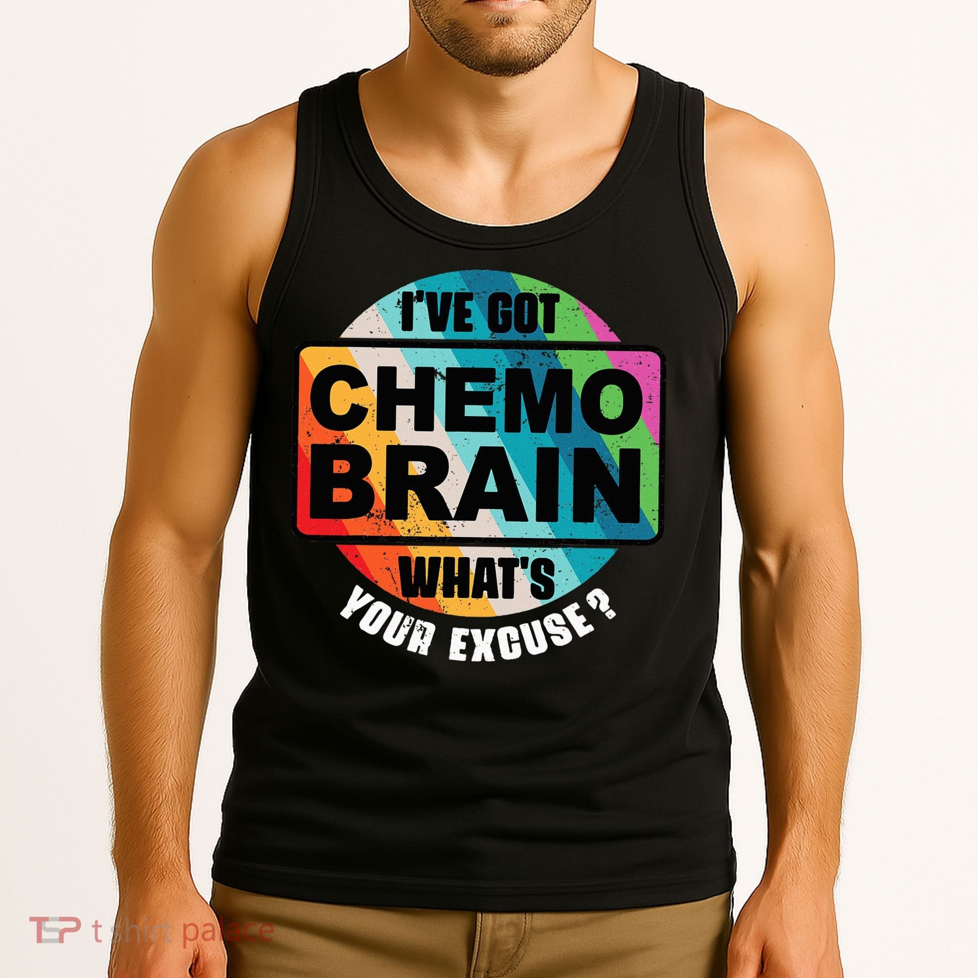 Cancer Chemo Brain Retro Awareness Tank Top