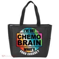 Cancer Chemo Brain Retro Awareness Tote Bag thumb 0