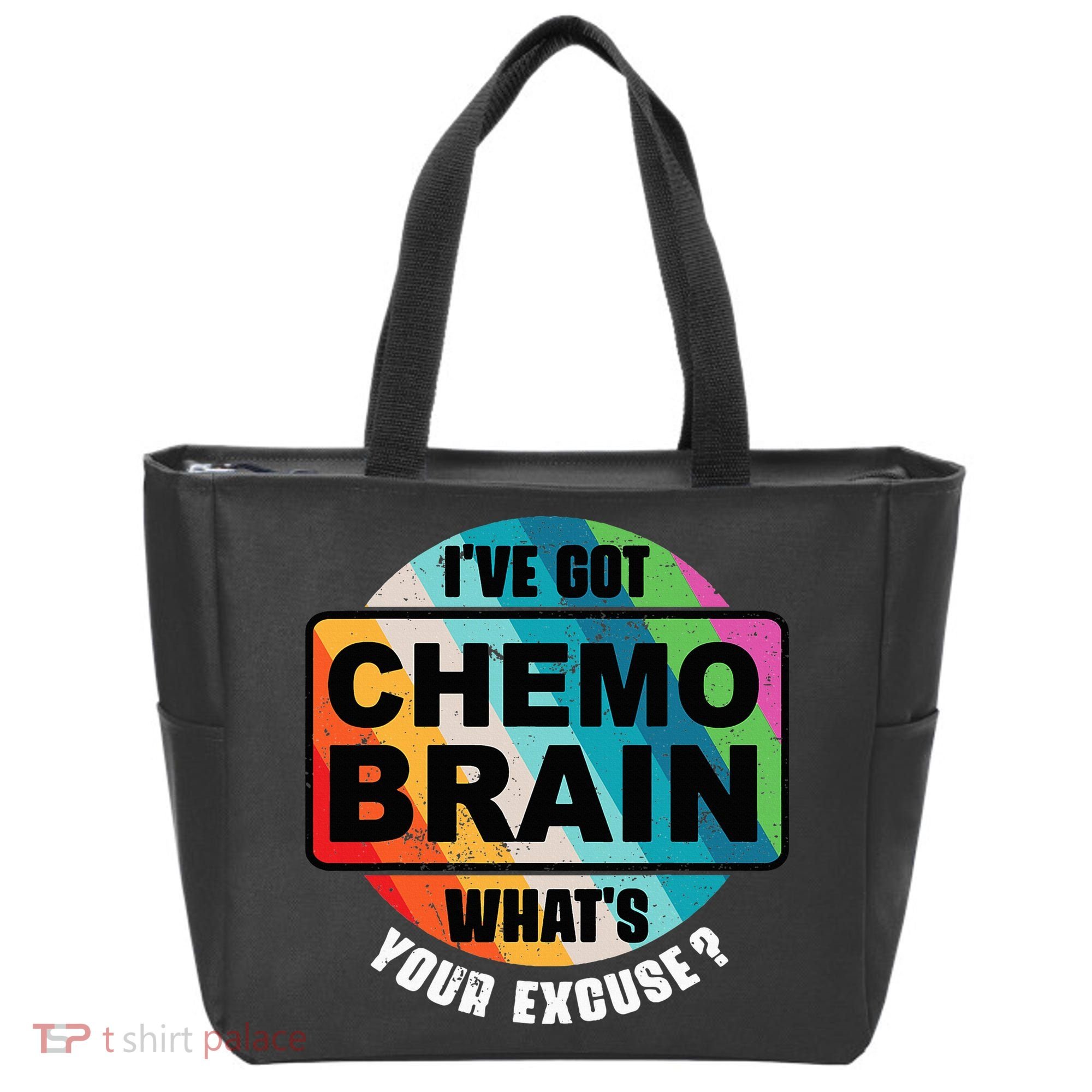 Cancer Chemo Brain Retro Awareness Tote Bag