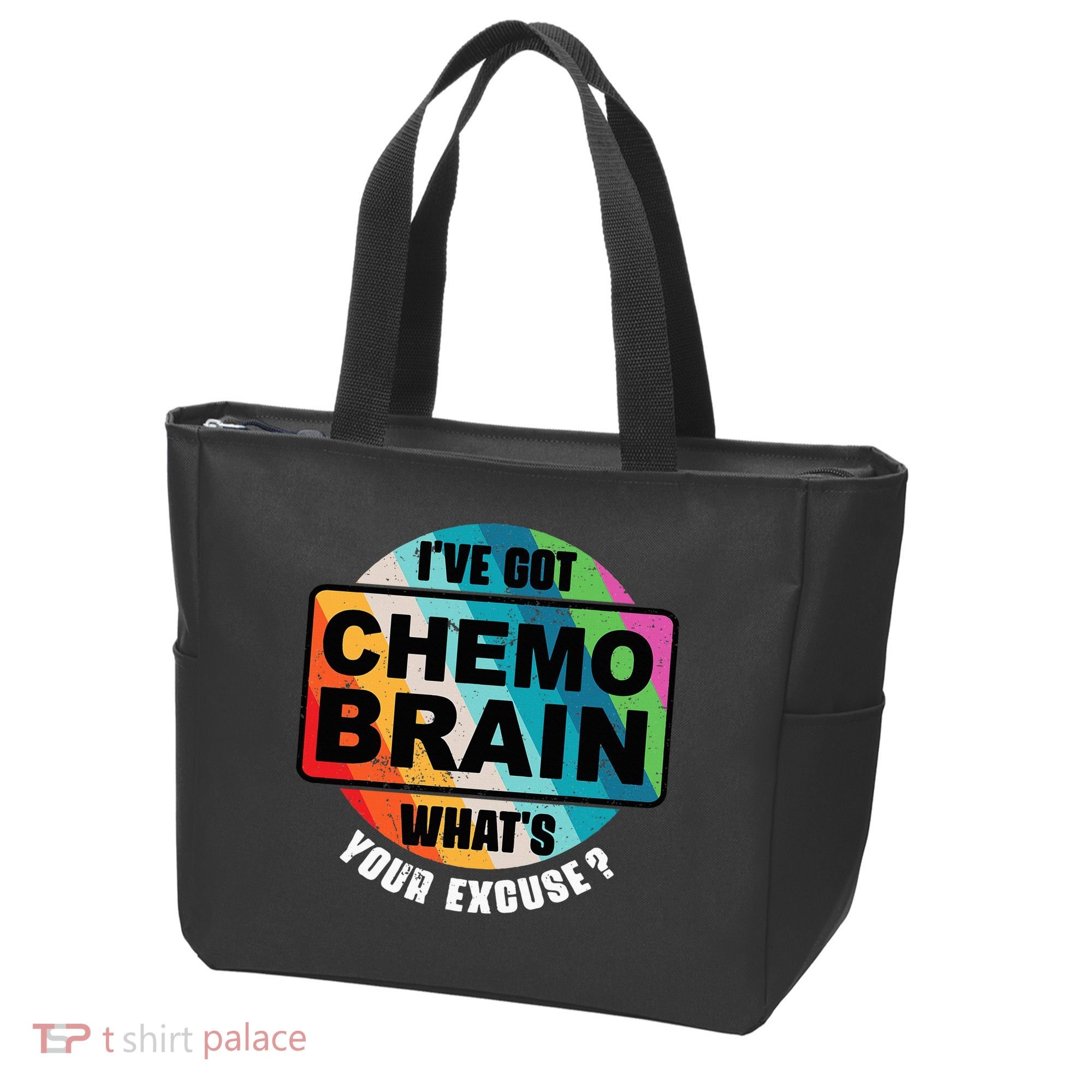 Cancer Chemo Brain Retro Awareness Tote Bag