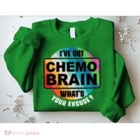 Cancer Chemo Brain Retro Awareness Sweatshirt thumb 2