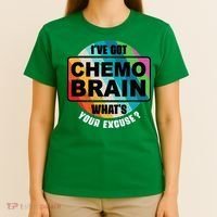 Cancer Chemo Brain Retro Awareness T-Shirt thumb 4