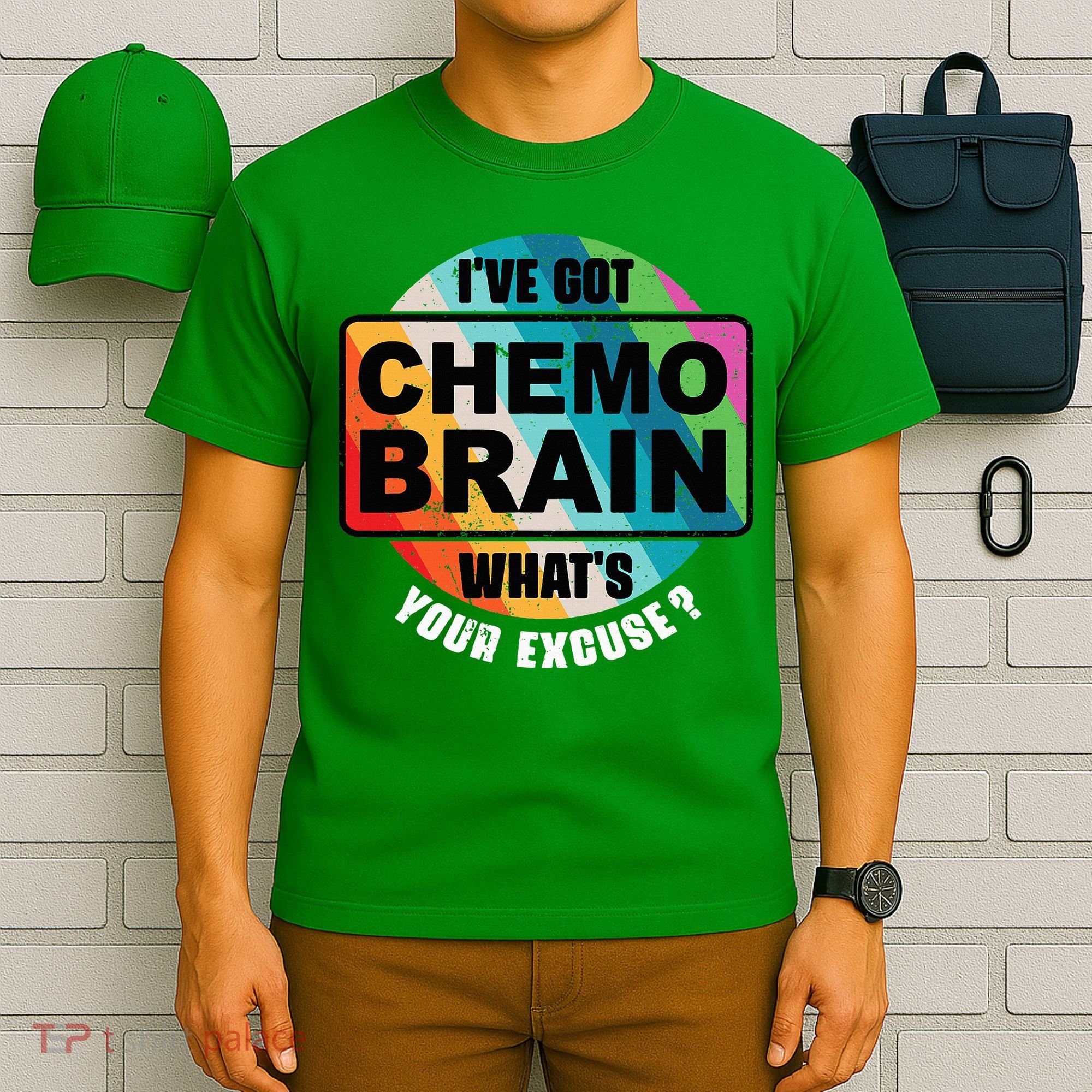 Cancer Chemo Brain Retro Awareness T-Shirt