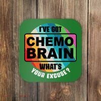 Cancer Chemo Brain Retro Awareness Coaster thumb 0