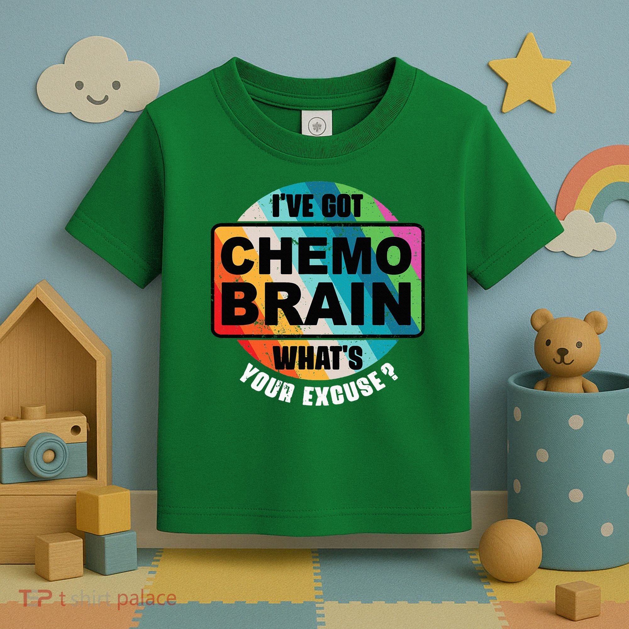 Cancer Chemo Brain Retro Awareness Toddler T-Shirt