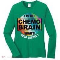 Cancer Chemo Brain Retro Awareness Women's Long Sleeve Shirt thumb 0