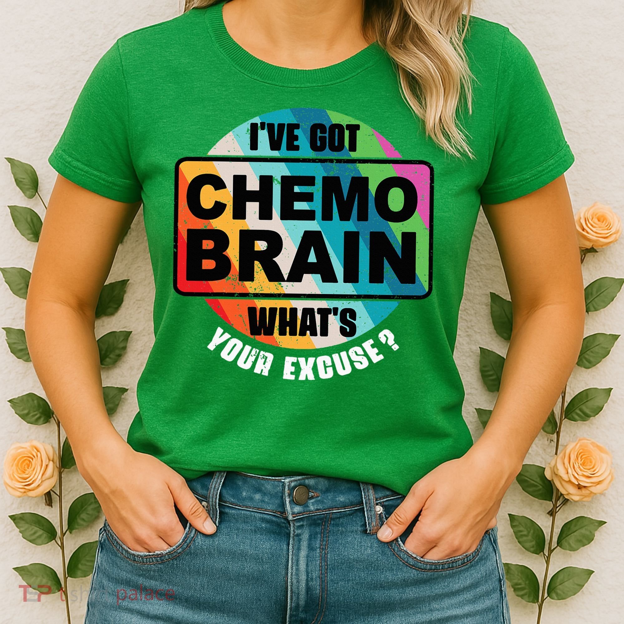 Cancer Chemo Brain Retro Awareness Women's T-Shirt