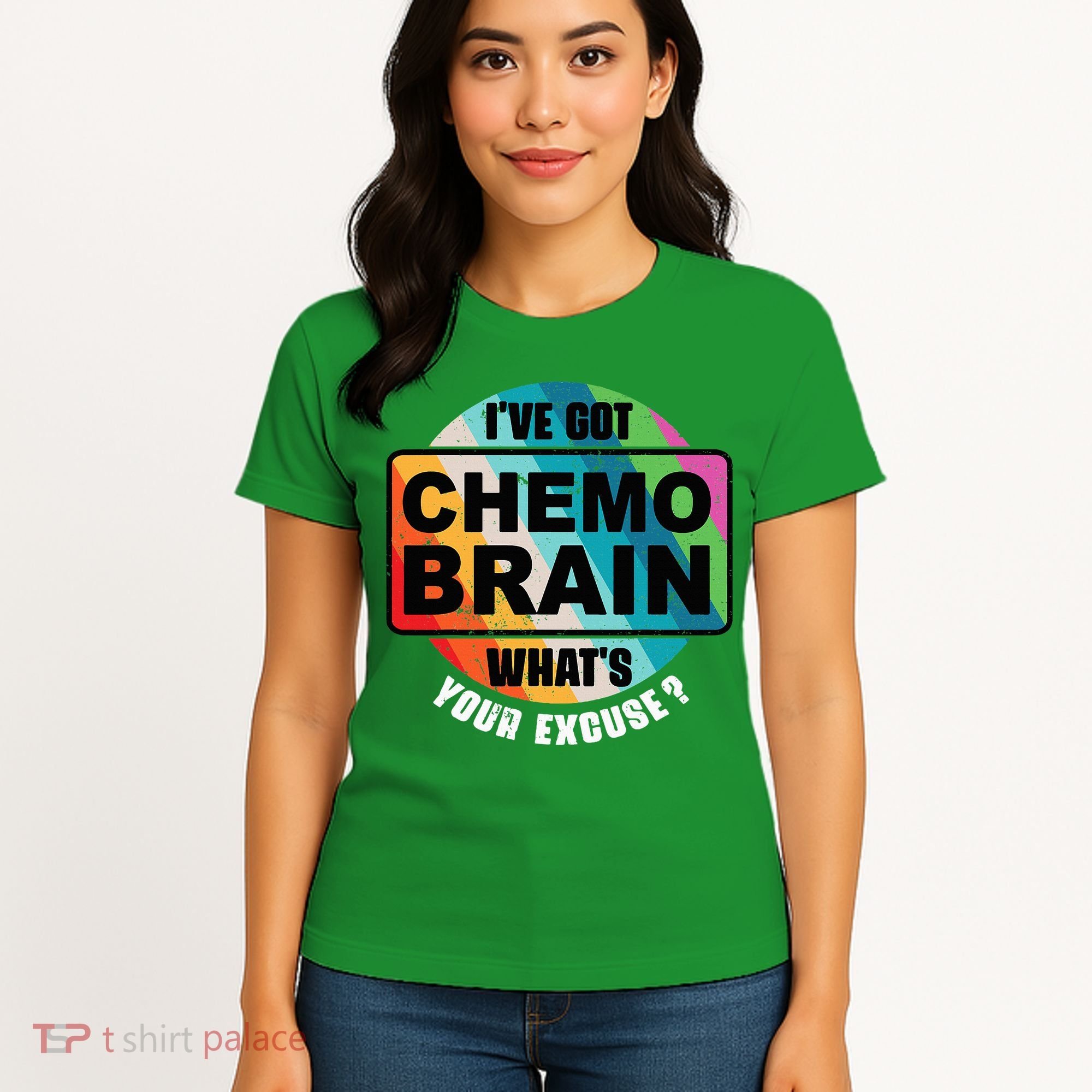 Cancer Chemo Brain Retro Awareness Women's T-Shirt