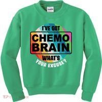 Cancer Chemo Brain Retro Awareness Kids Sweatshirt thumb 0
