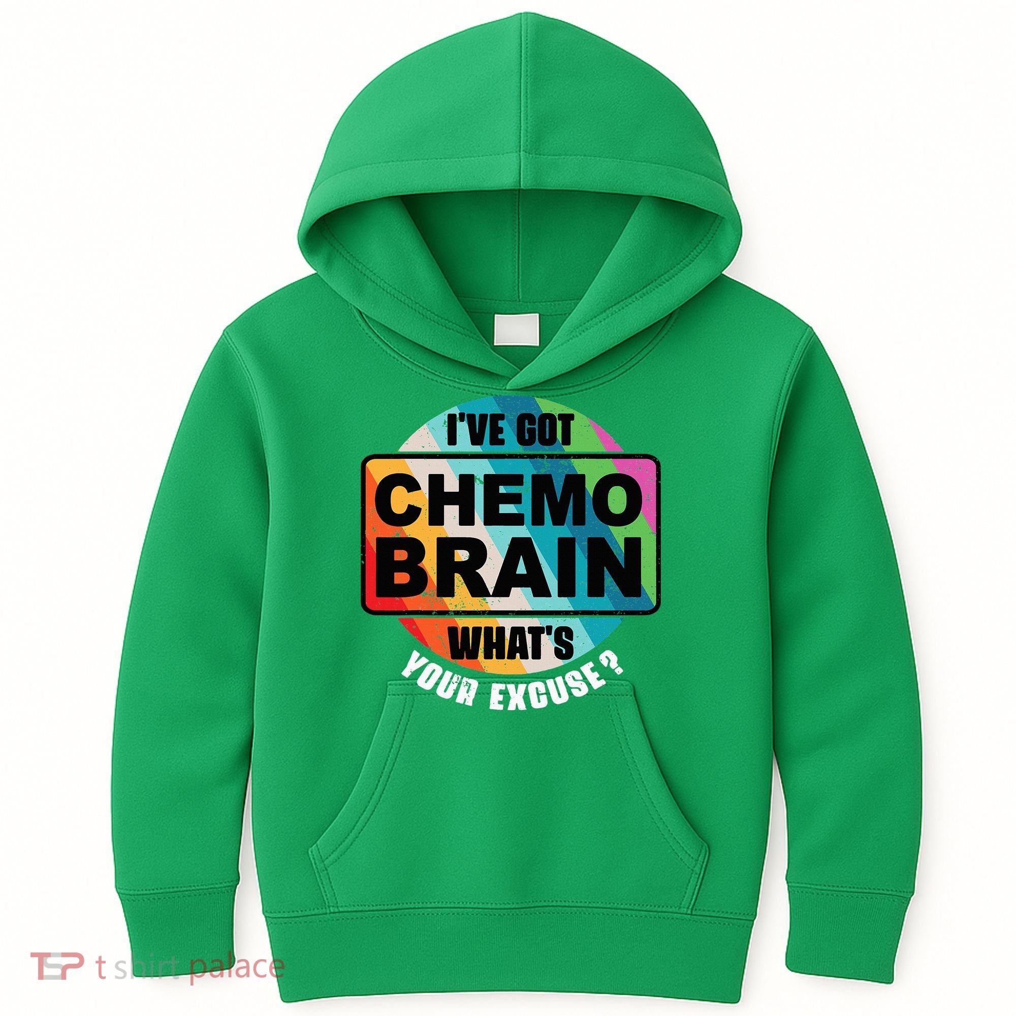 Cancer Chemo Brain Retro Awareness Kids Hoodie