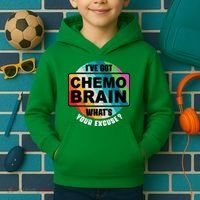Cancer Chemo Brain Retro Awareness Kids Hoodie thumb 2