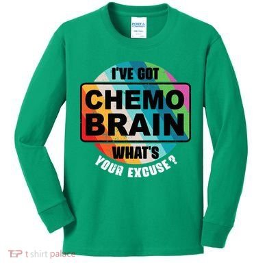 Cancer Chemo Brain Retro Awareness Kids Long Sleeve Shirt