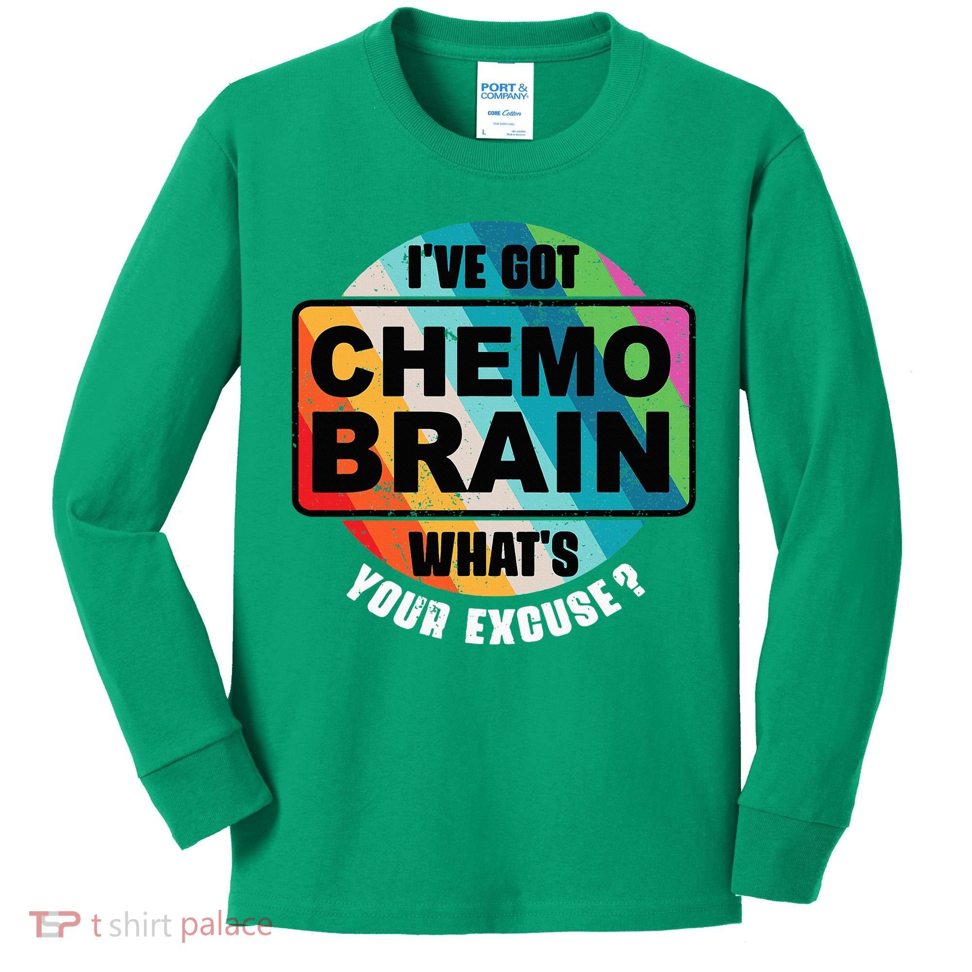 Cancer Chemo Brain Retro Awareness Kids Long Sleeve Shirt