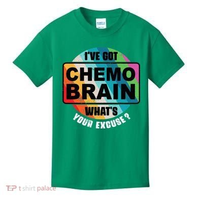 Cancer Chemo Brain Retro Awareness Kids T-Shirt