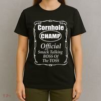 Cornhole Champion Boss Of The Toss Cornhole T-Shirt thumb 4