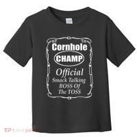 Cornhole Champion Boss Of The Toss Cornhole Toddler T-Shirt thumb 0