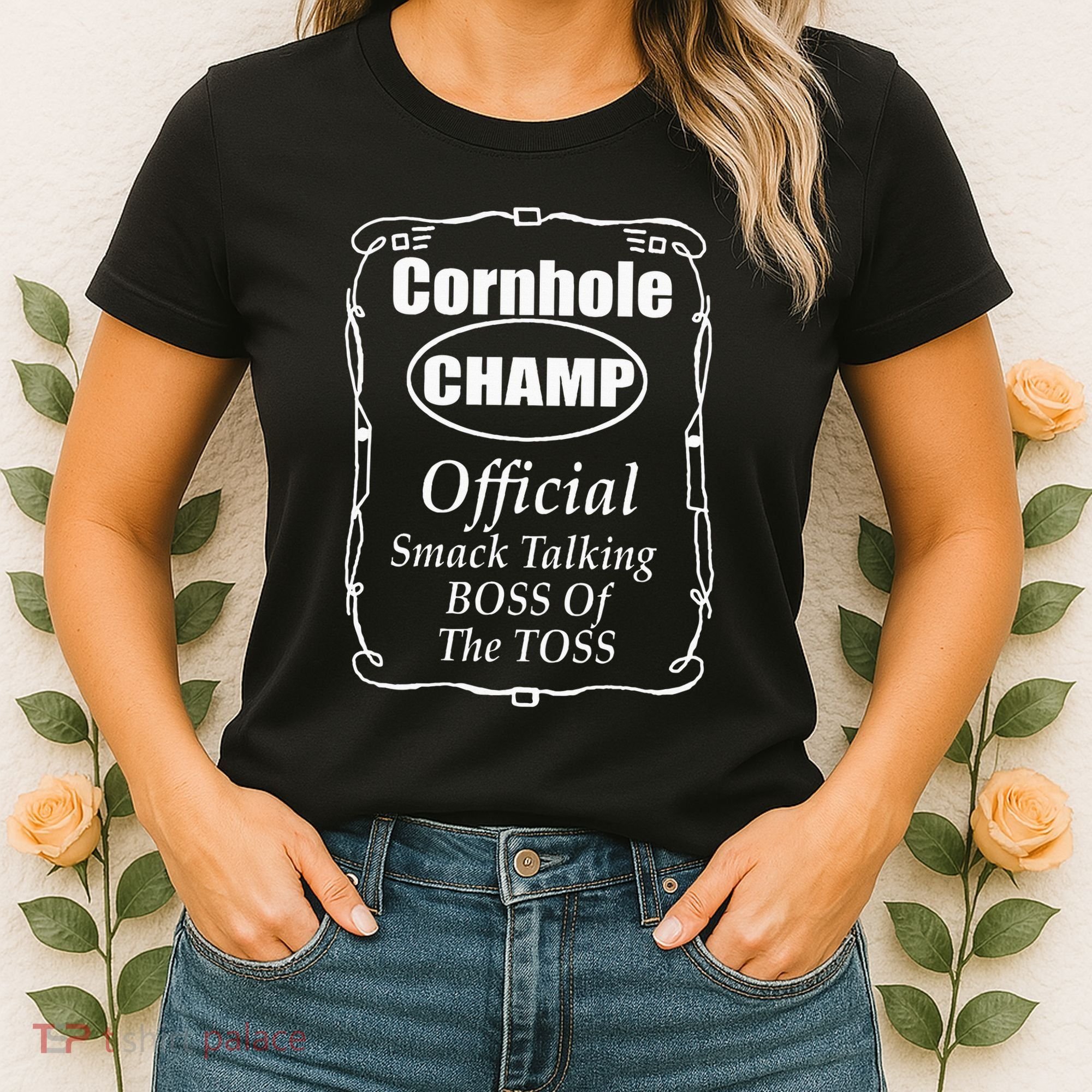 Cornhole Champion Boss Of The Toss Cornhole Women's T-Shirt