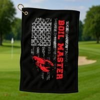 Cool Crawfish Boil For Men Women Crawfish Seafood Chef Golf Towel thumb 1