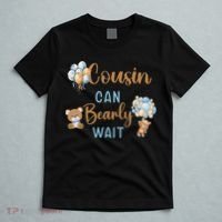 Cousin Can Bearly Wait Gender Neutral Baby Shower Matching T-Shirt thumb 5
