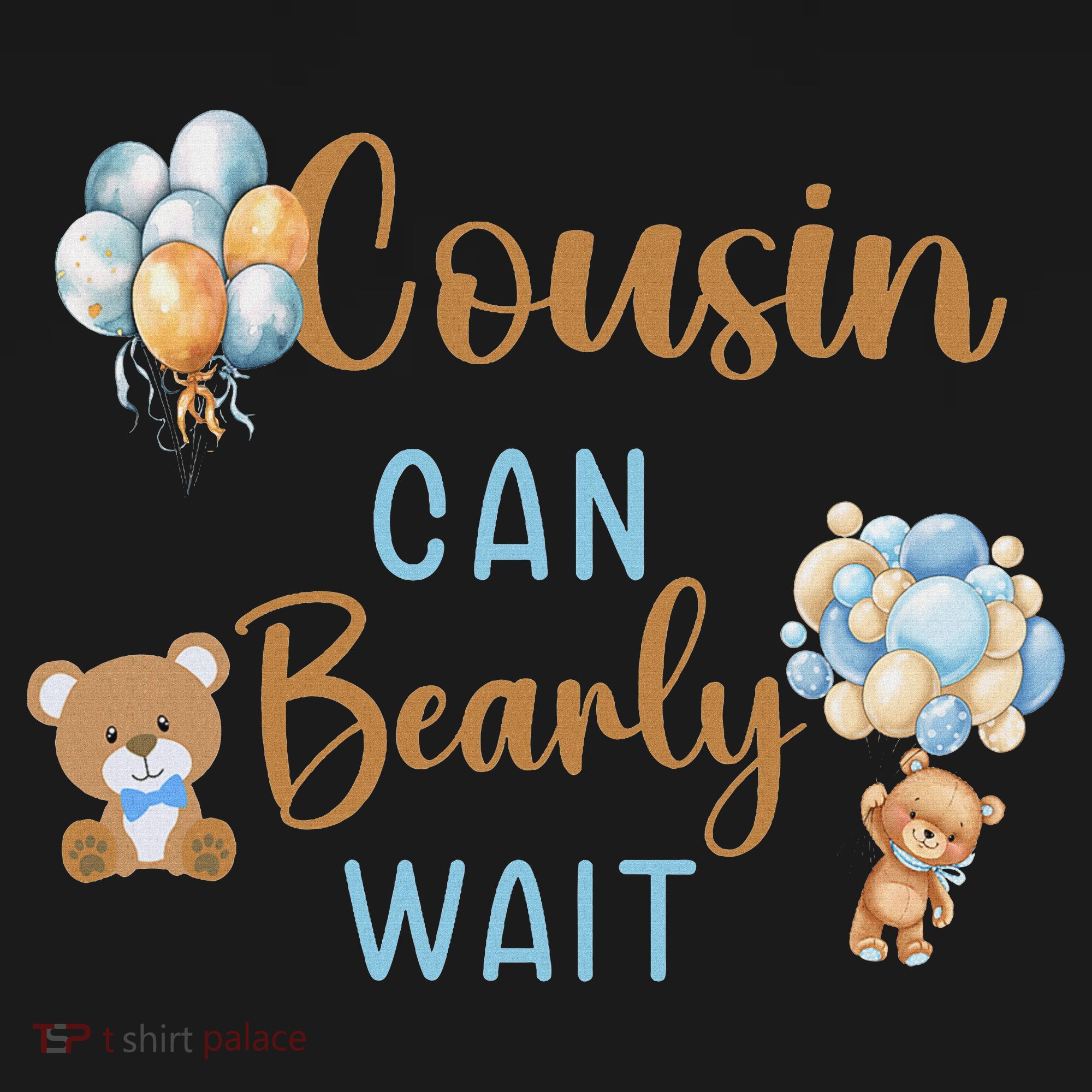 Cousin Can Bearly Wait Gender Neutral Baby Shower Matching Women's Hoodie