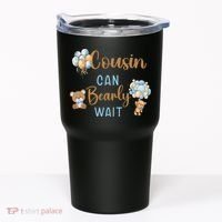 Cousin Can Bearly Wait Gender Neutral Baby Shower Matching Tumbler thumb 0
