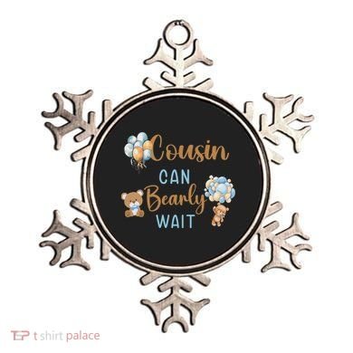 Cousin Can Bearly Wait Gender Neutral Baby Shower Matching Ornament