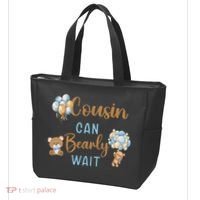 Cousin Can Bearly Wait Gender Neutral Baby Shower Matching Tote Bag thumb 3