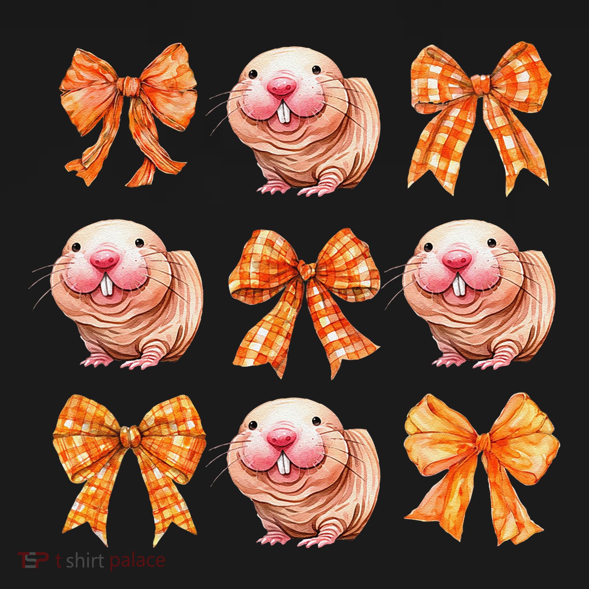 Cute Coquette Bow Naked Mole Rat Animal Halloween Girl Women Women's Hoodie