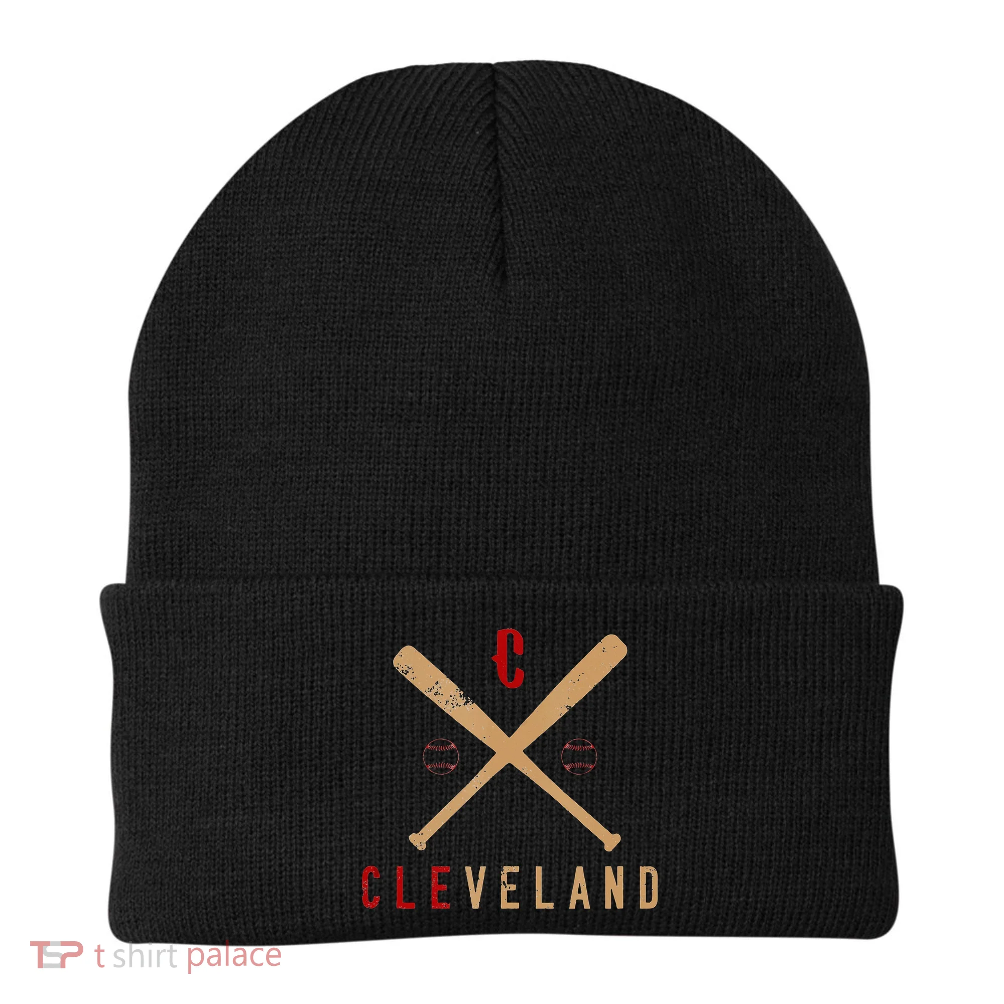 Cleveland Cle Baseball Vintage Distressed Beanie