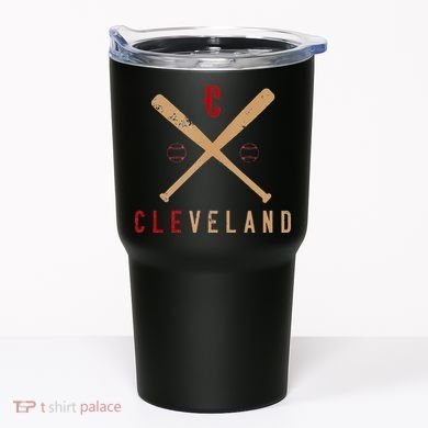 Cleveland Cle Baseball Vintage Distressed Tumbler