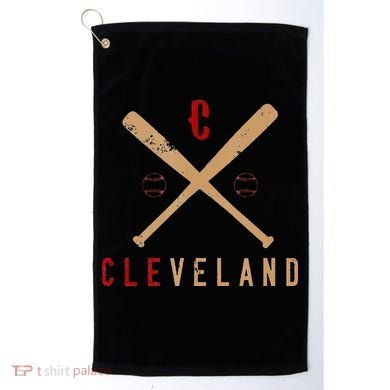 Cleveland Cle Baseball Vintage Distressed Golf Towel